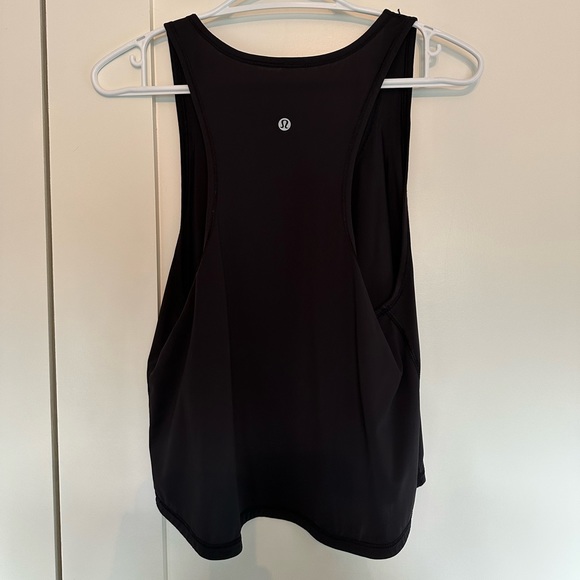 2 in 1 Black Mesh Crop Lululemon Top - Picture 3 of 7